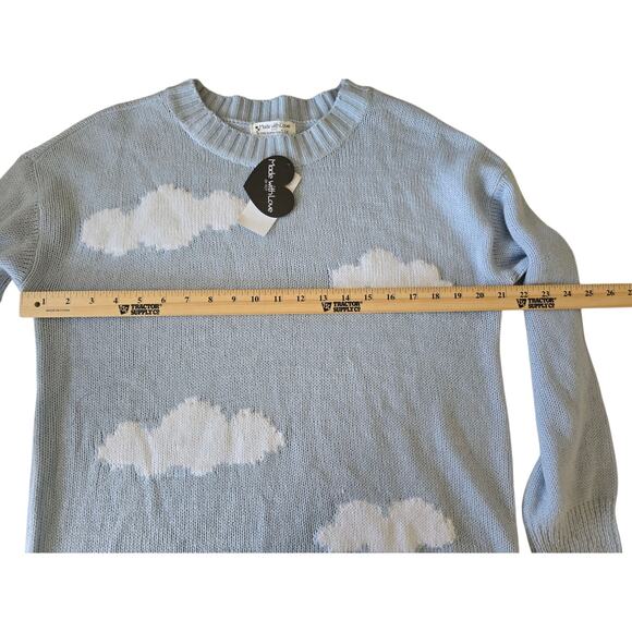 Made With Love Blue Clouds Pullover Sweater Size 1X NWT Desc* - Picture 6 of 6